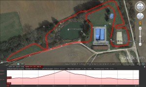 trať štafety okruh 840 m